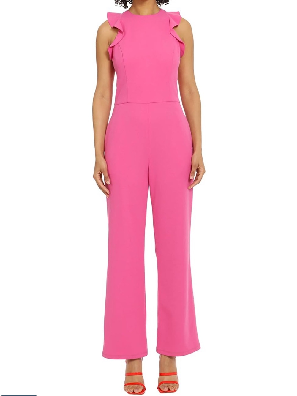 MAGGY LONDON Scuba Crepe Jumpsuit In Pink